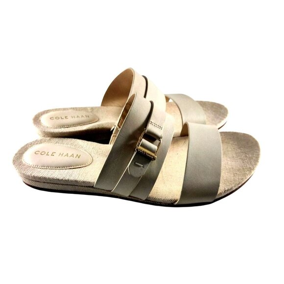 Cole Haan Grand 360 Women's Francine Demi Wedge Ivory Size 6B Sandal Shoes EUC - Picture 4 of 8